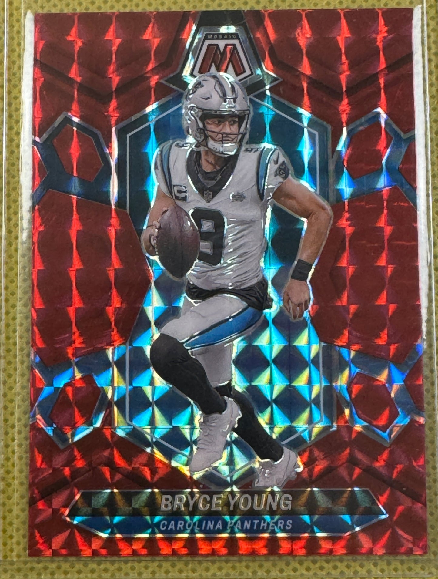 2024 Panini Mosaic Football Bryce Young #29 Panthers Red Mosaic Prizm