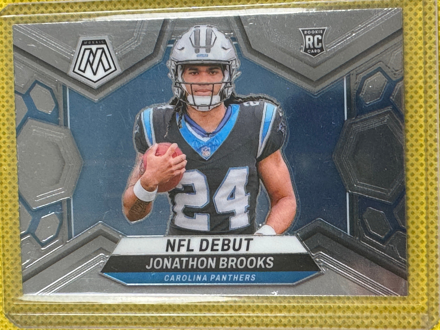 2024 Panini Mosaic Football Jonathon Brooks #276 Panthers RC NFL Debut