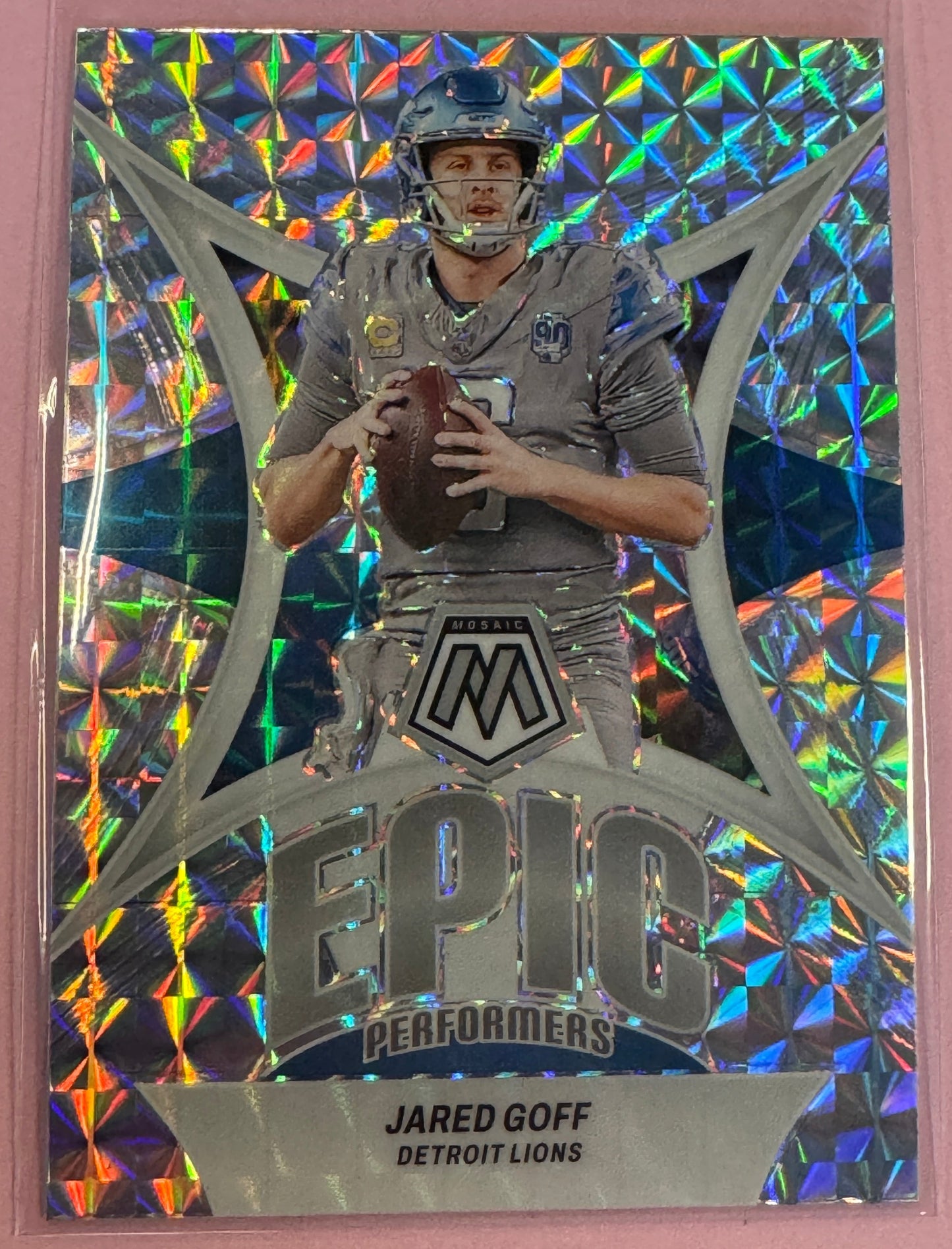 2024 Panini Mosaic Jared Goff #EP-JG Lions Epic Performers Silver