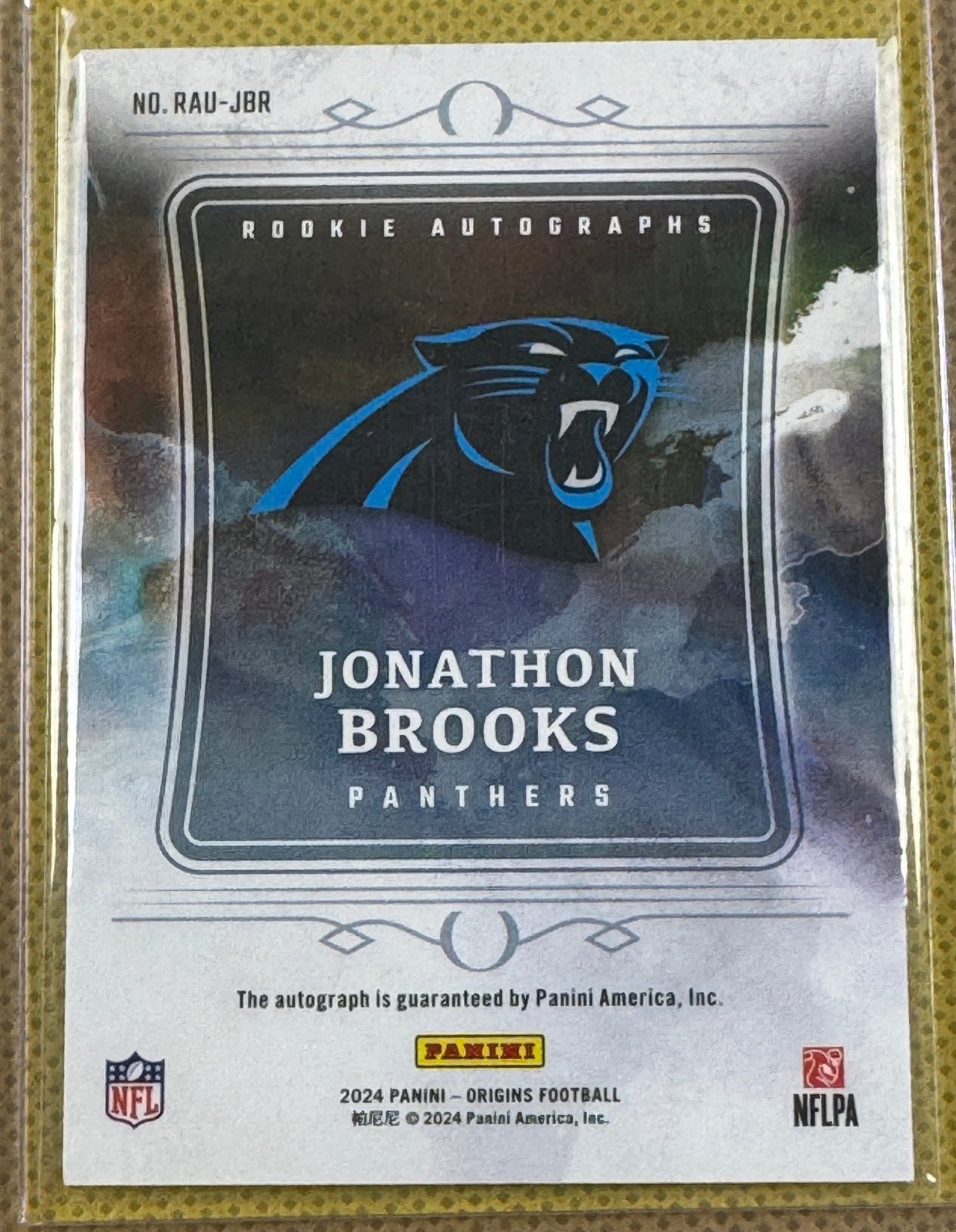 2024 Panini Origins Football #RAU-JBR Panthers RC Rookie Auto