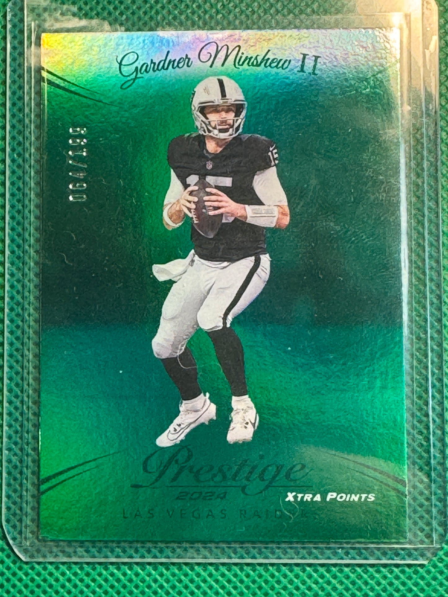 2024 Panini Prestige Football Gardner Minshew II #154 Raiders Xtra Points 064/199