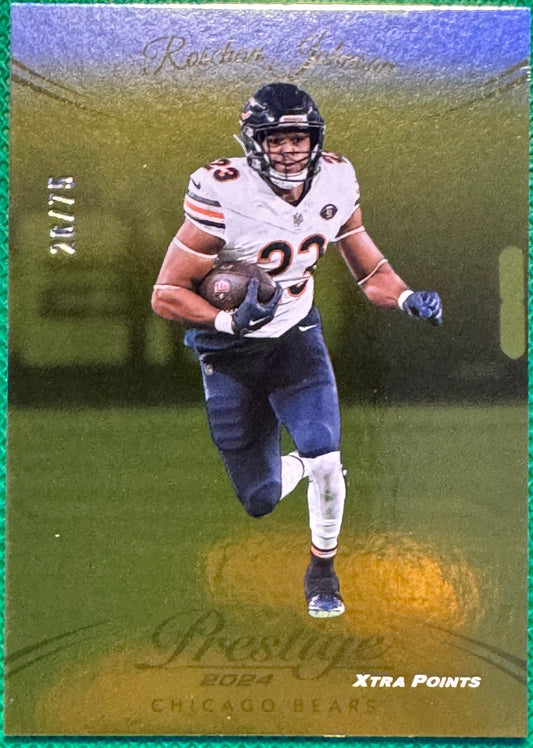 2024 Panini Prestige Football Roschon Johnson #49 Bears Xtra Points 26/75