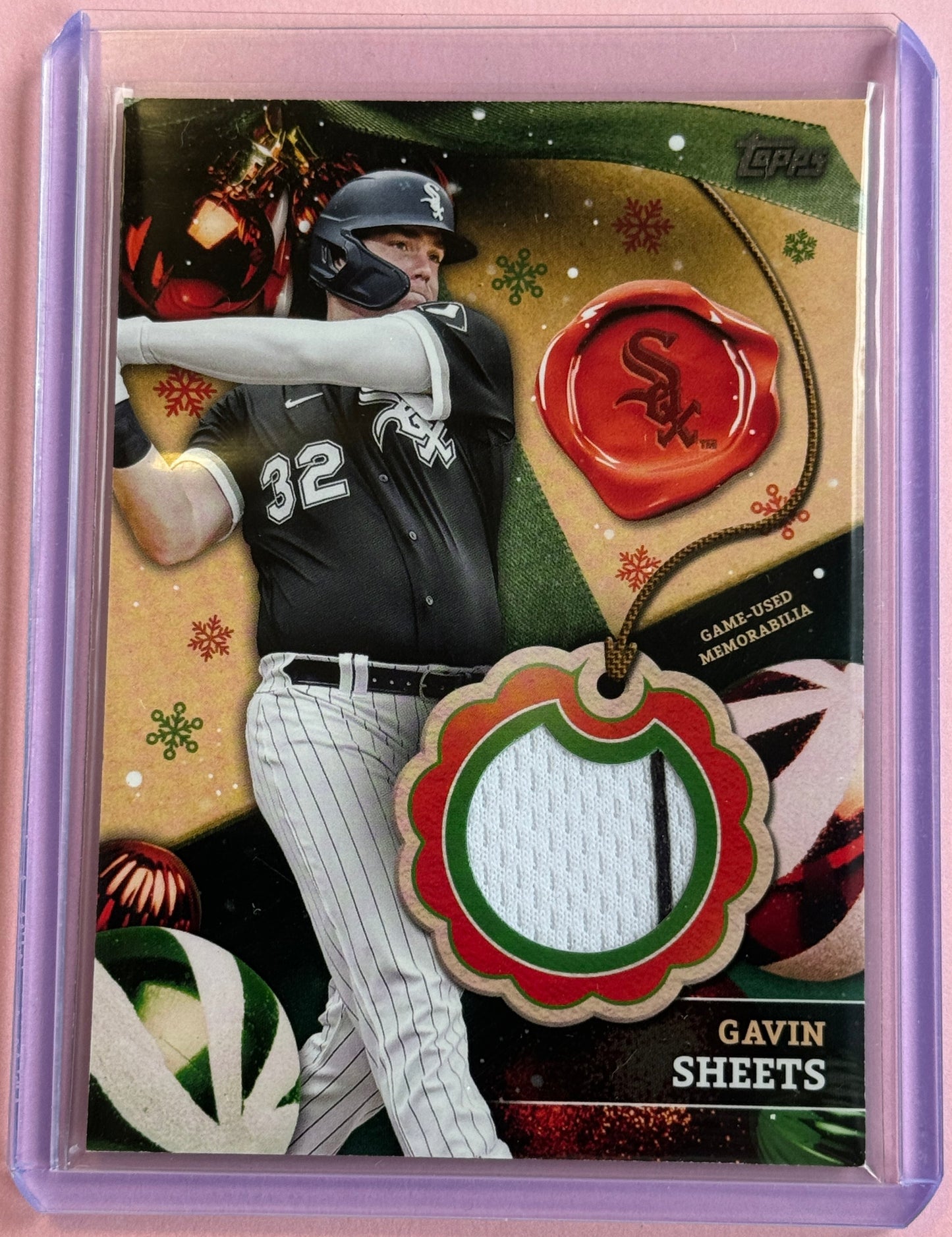 2024 Topps Baseball Holiday Gavin Sheets #RC-GSH White Sox Relic Patch White