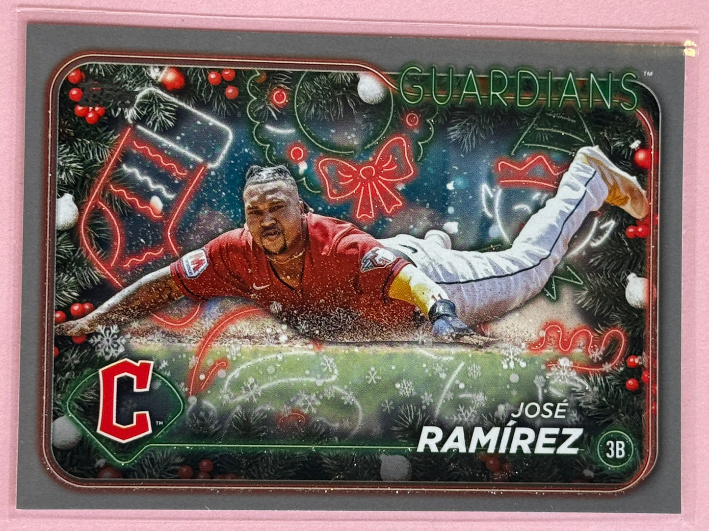 2024 Topps Baseball Holiday Jose Ramirez #H148 Guardians Silver Glitter