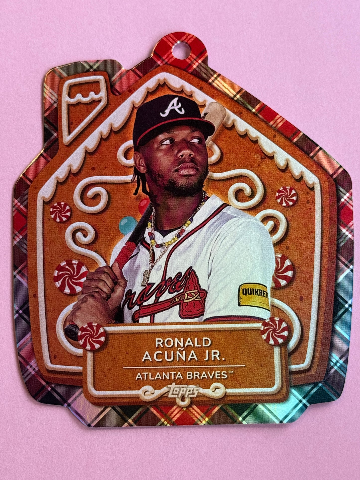 2024 Topps Baseball Holiday Ronald Acuna Jr #MLBO-3 Braves Ornament