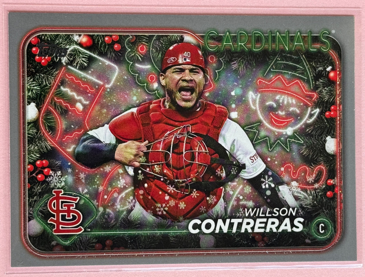 2024 Topps Baseball Holiday Willson Contreras #H81 Cardinals Silver Glitter