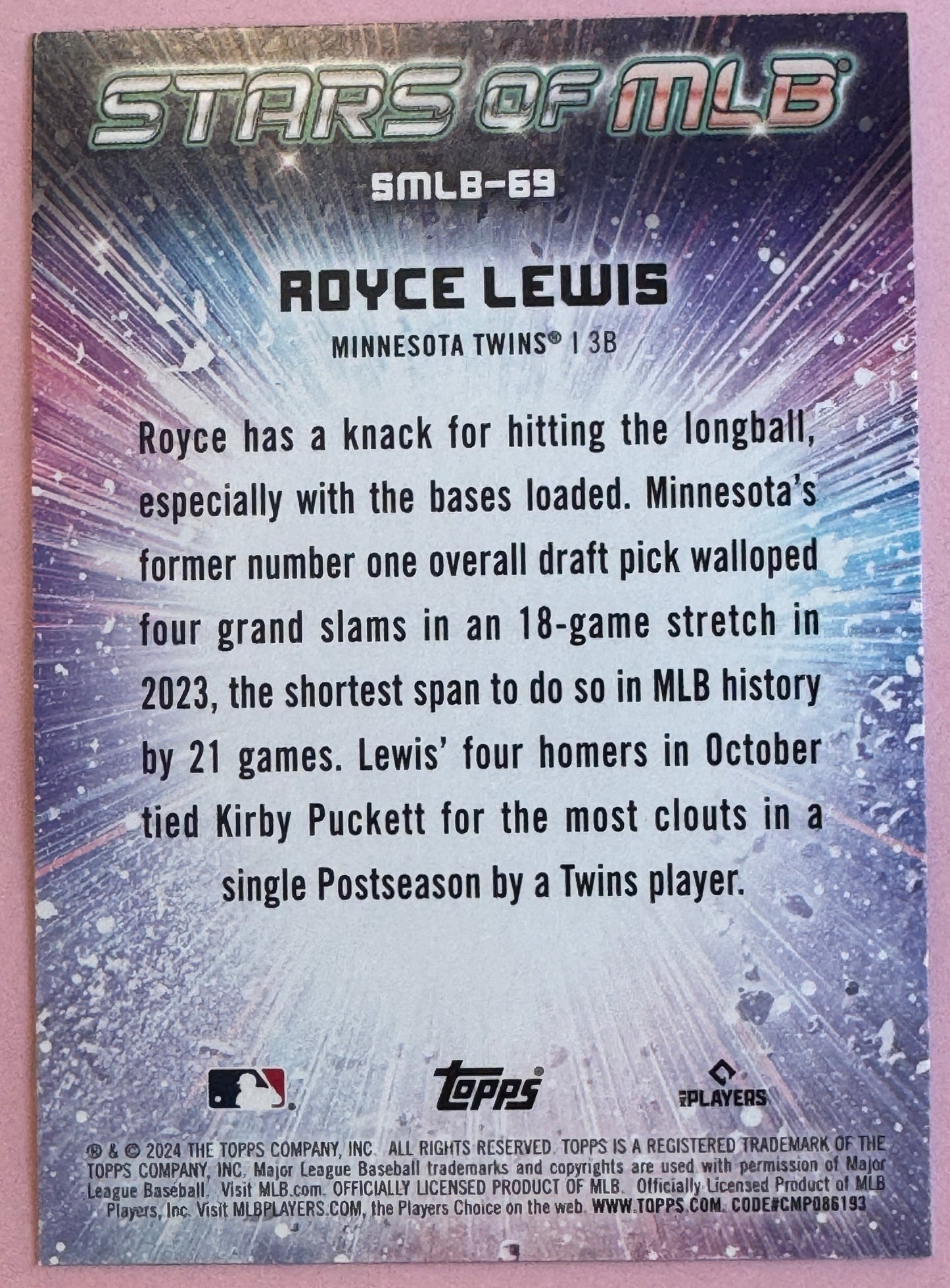 2024 Topps Update Royce Lewis #SMLB-69 Twins Stars of MLB