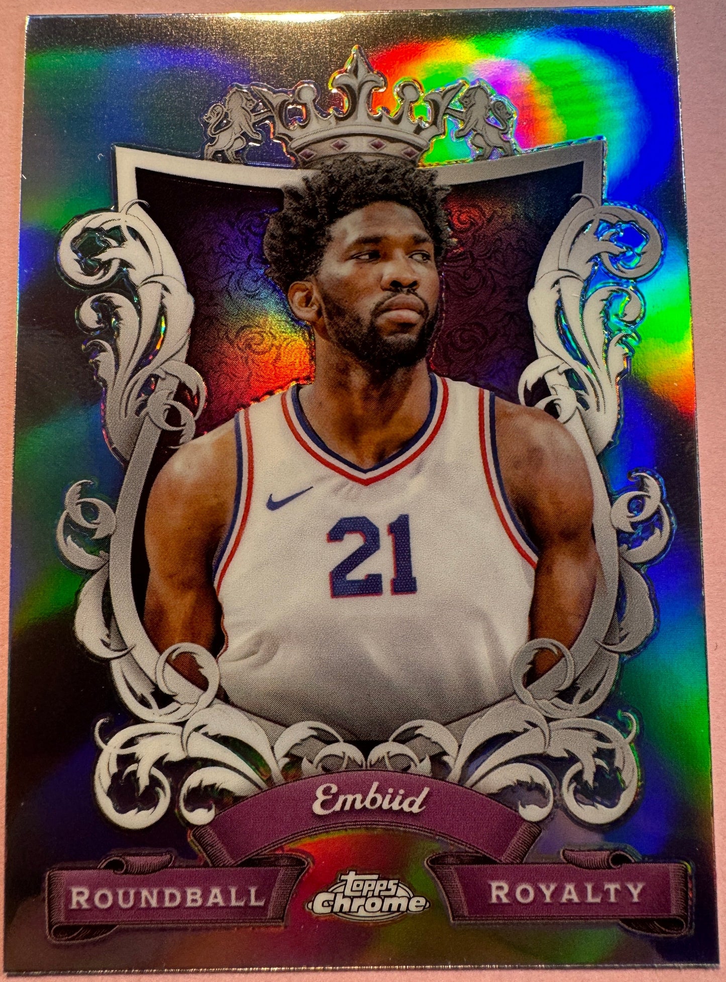 2024 Topps chrome basketball Joel Embiid #rr-9  76ers Roundball Royalty Refractor