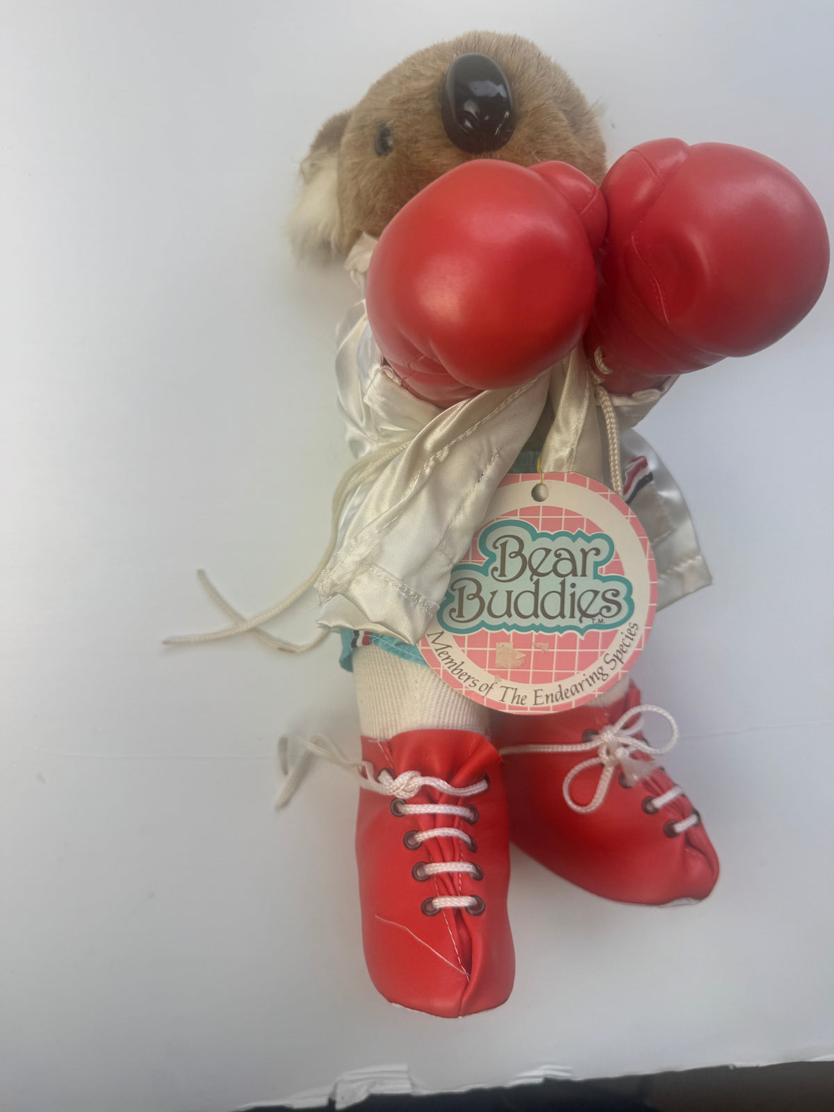 022 - Vintage 1984 ITI Hawaii Bear Buddies Sugar Ray Boxer Bear Plush w/ Original Tag rare