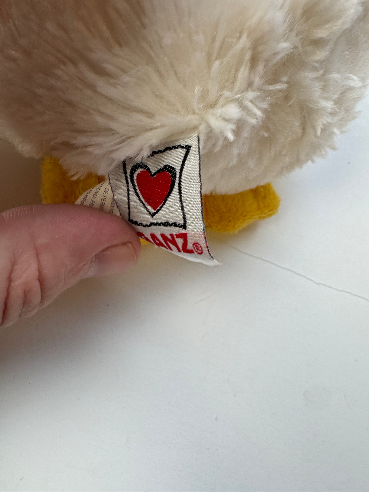 332 - Ganz Webkinz Duck White 9” Plush Yellow Feet Yellow Beak HM148 NO CODE