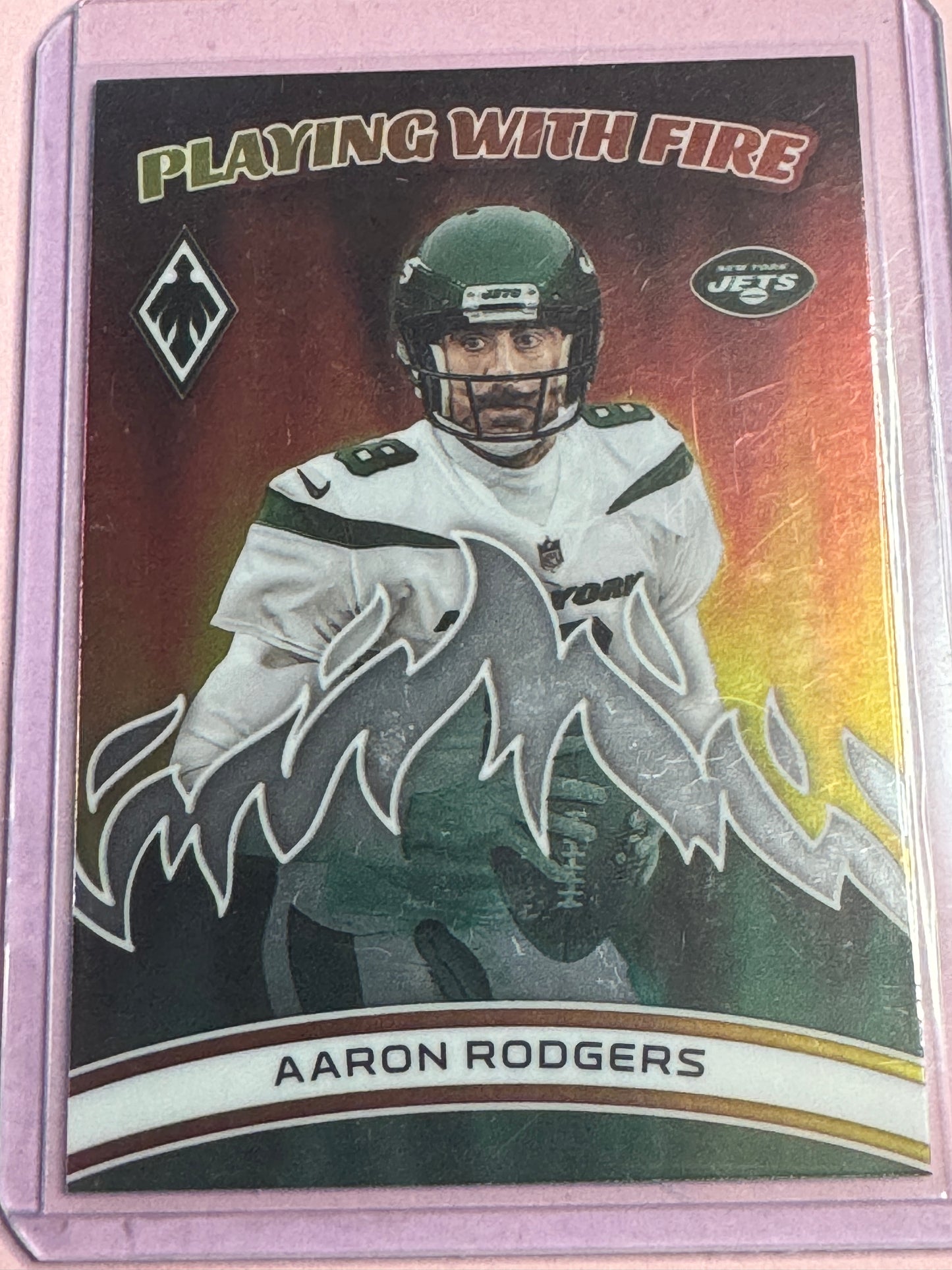 23 Panini Phoenix NFL Aaron Rodgers #PWF-7 Jets Playing With Fire