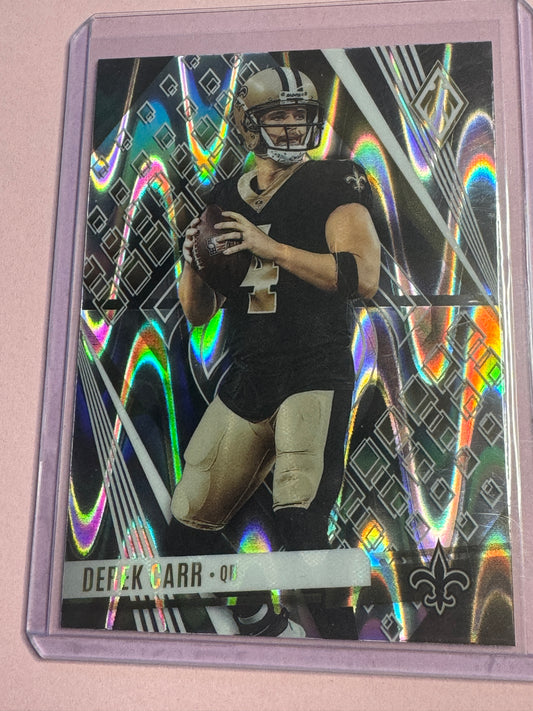 23 Panini Phoenix NFL Derek Carr #2 Saints Silver Seismic