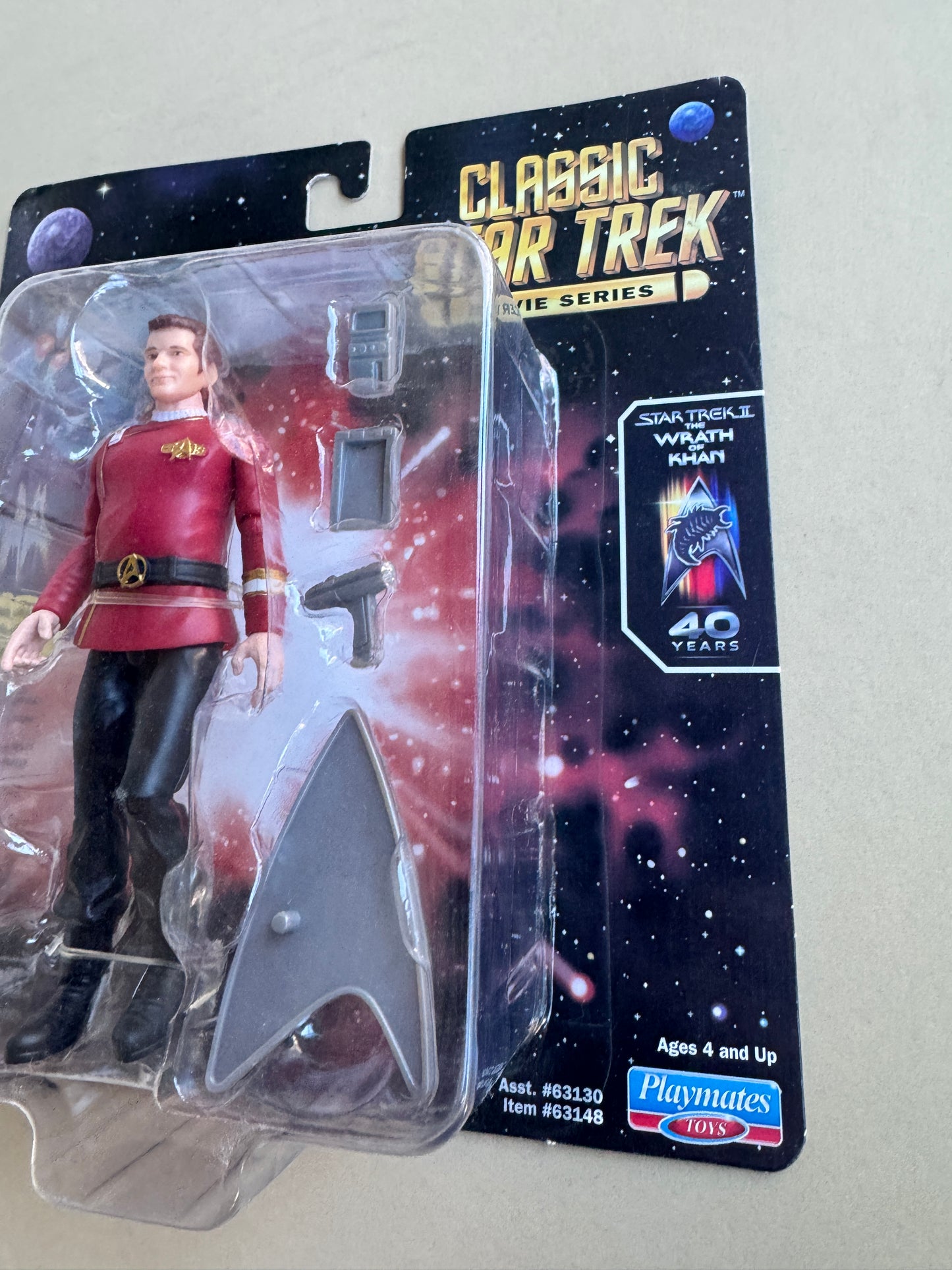 STAR TREK PLAYMATES TOYS 2022 THE WRATH OF KHAN ADMIRAL KIRK FIGURE