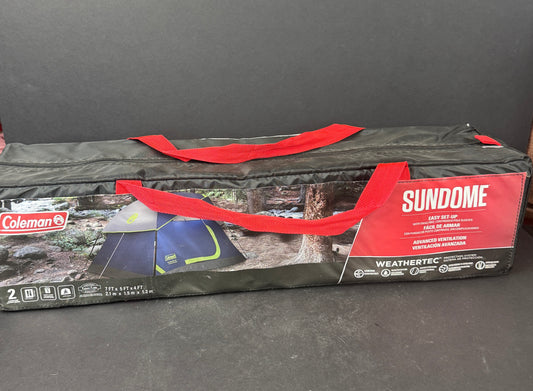 COLEMAN 2-PERSON SUNDOME DOME CAMPING TENT NAVY NEW