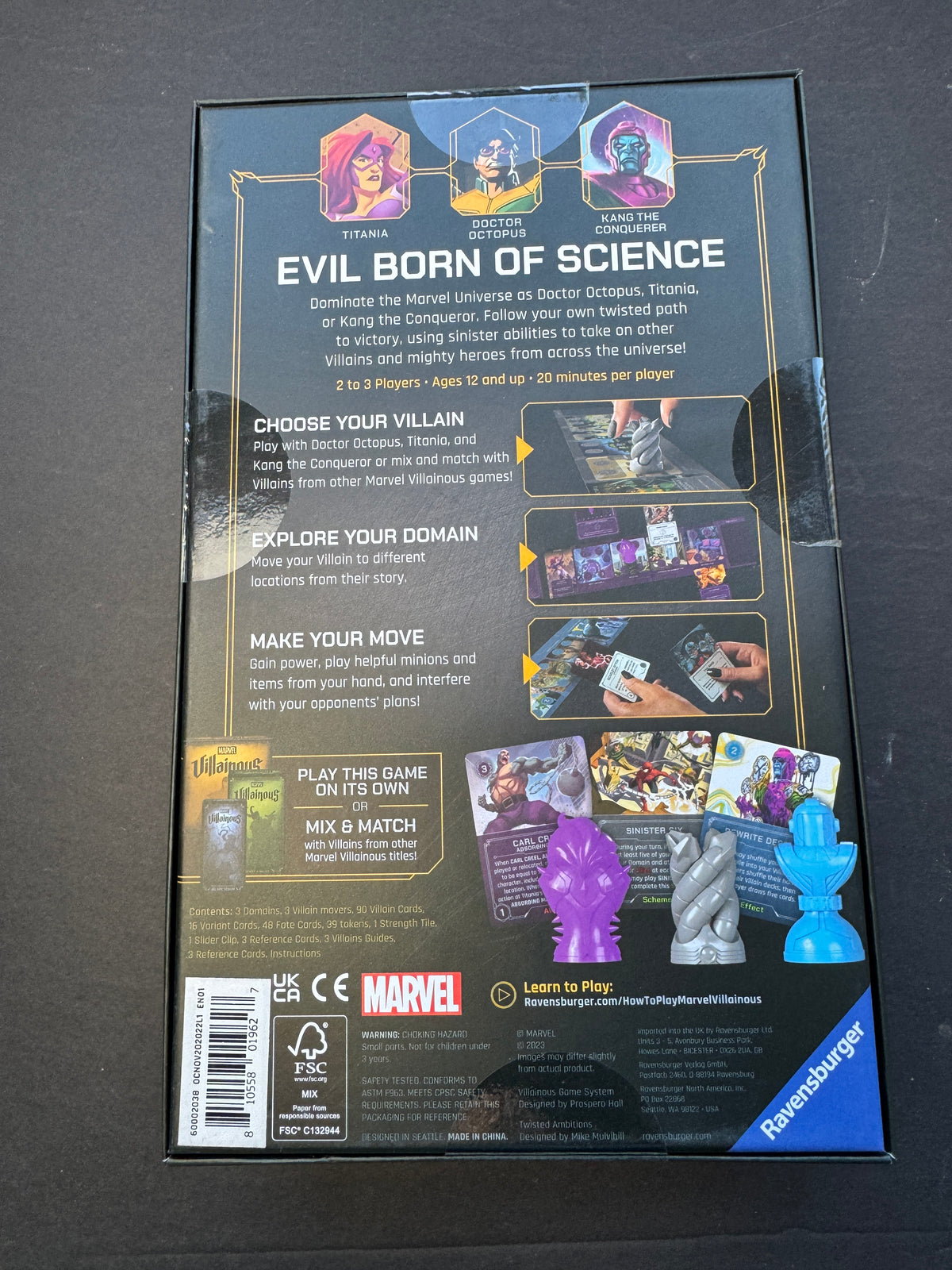 Marvel Villainous Twisted Ambitions Factory Sealed Board Game Ravensburger