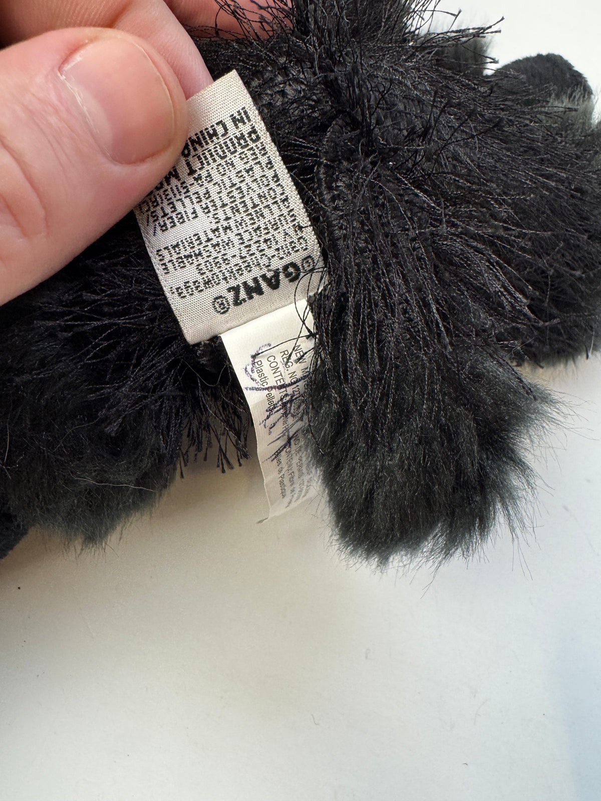 275 - Ganz Webkinz Black Poodle Plush HM191 No Code