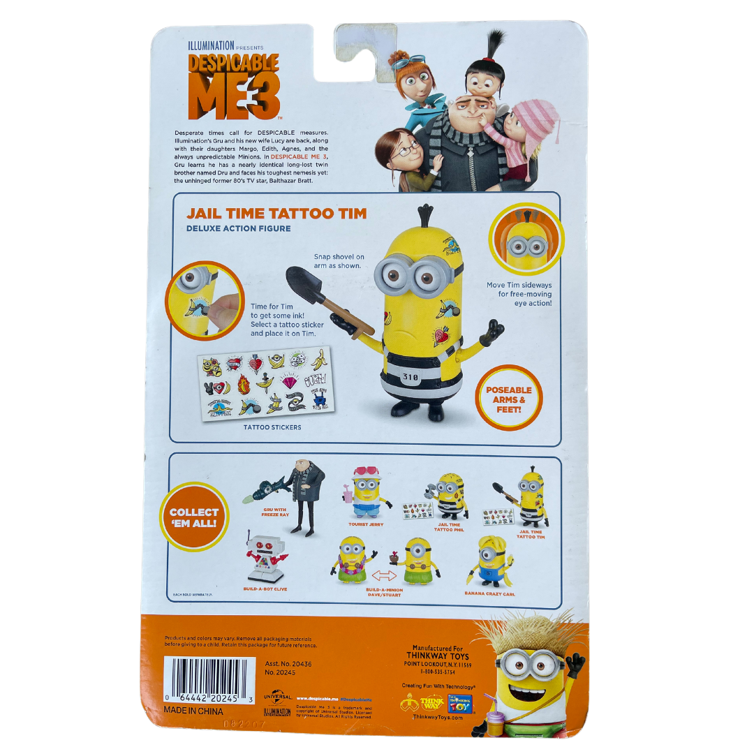 Despicable Me 3 Jail Time Tattoo Tim Deluxe Action Figure