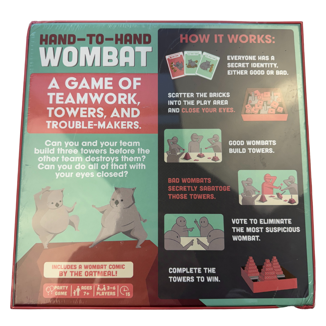 Hand to Hand Wombat Game: Tower Building Fun!