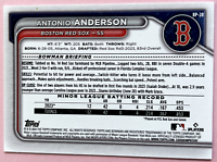 2024 Topps | Bowman | MLB | Antonio Anderson No.BP-20 | Red Sox | Prospects