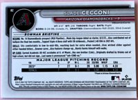 2024 Topps | Bowman | MLB | Slade Cecconi #82 | Diamondbacks | Rookie 3