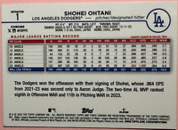 2024 Tops | Chrome | Baseball | Shohei Ohtani #1 | Dodgers | Refractor