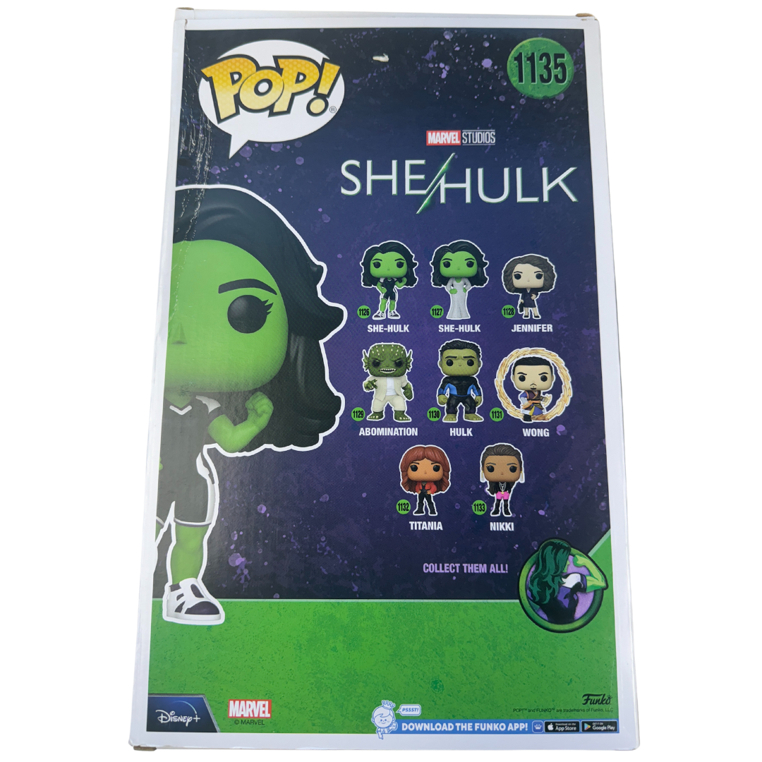 Large Funko Pop! She-Hulk Bobble-Head #1135- Marvel Comics Collectible Figurine - Big and Bold Collector's Item!