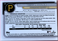 2024 Topps | Bowman | MLB | Quinn Priester No.67 | Pirates