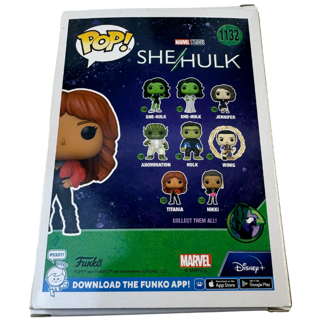 Funko Pop! She-Hulk Titania #1132 - Rare Marvel Collectible, New In Box Exclusive Figure