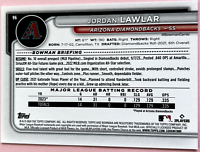 2024 Topps | Bowman | MLB | Jordan Lawlar No.96 | Diamondbacks | Rookie Card