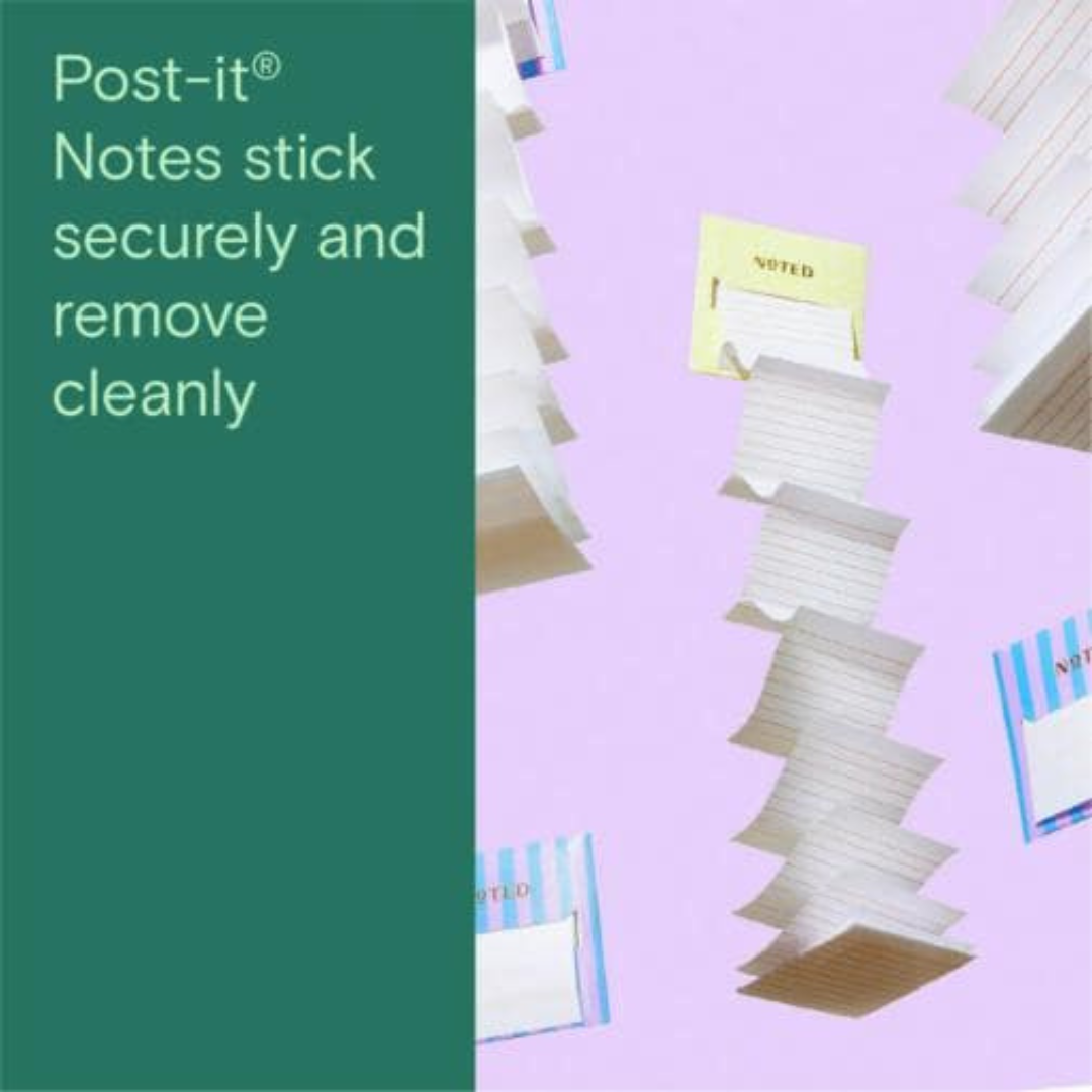 Noted by Post-it Pocket Notes, Multi-Color 2 Sticky Notes Pads
