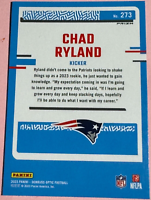 23 Panini | Donruss Optic Football | Chard Ryland #273 | Patriots | Rated Rookie