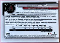 2024 Topps | Bowman | MLB | Jordan Lawlar No.96 | DiamondBacks