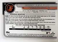 2024 Topps | Bowman | MLB | Jordan Westburg No.42 | Orioles | Rookie Card