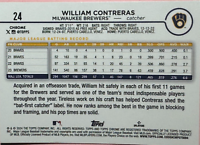 2024 Tops | Chrome | Baseball | William Contreras #24 | Brewers