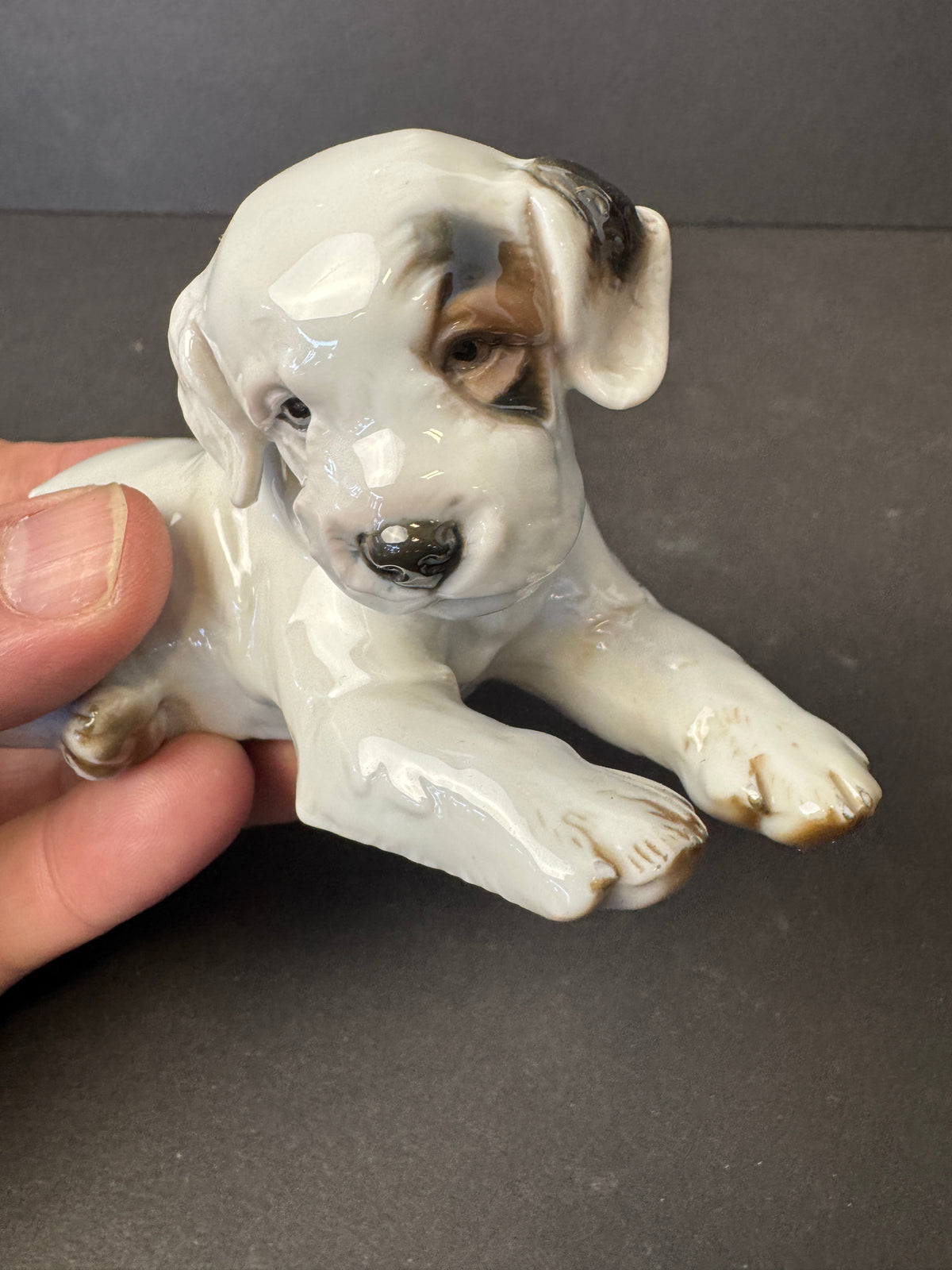 241 - ROSENTHAL Germany Th. Karner; TERRIER PUPPY Porcelain Figurine; #H.1123 RARE