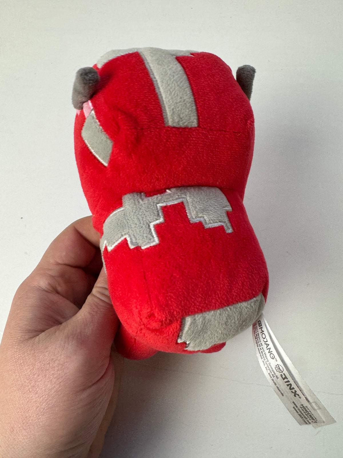 442 - Minecraft Mojang Jinx 2017 Red Bull Plush Stuffed Animal Toy