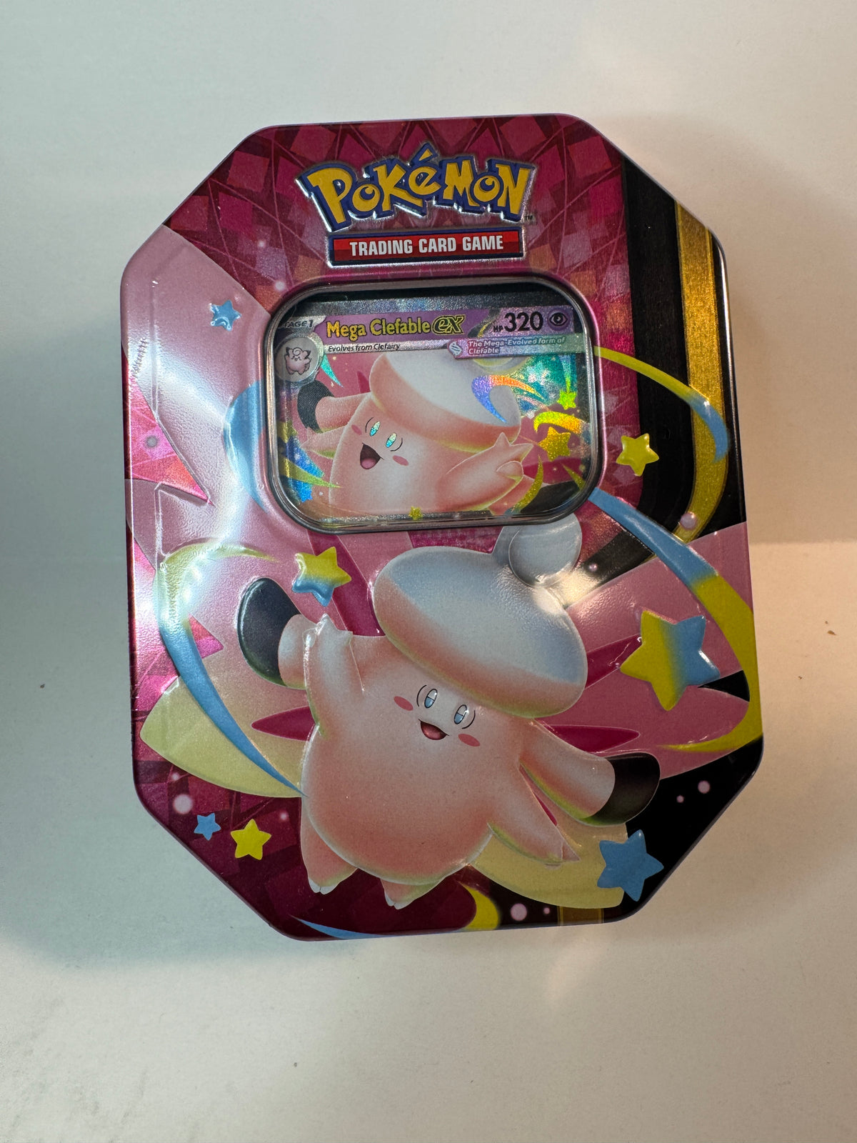 Pokémon TCG Sealed Mega Moonlit Evolution EX Clefairy Tin