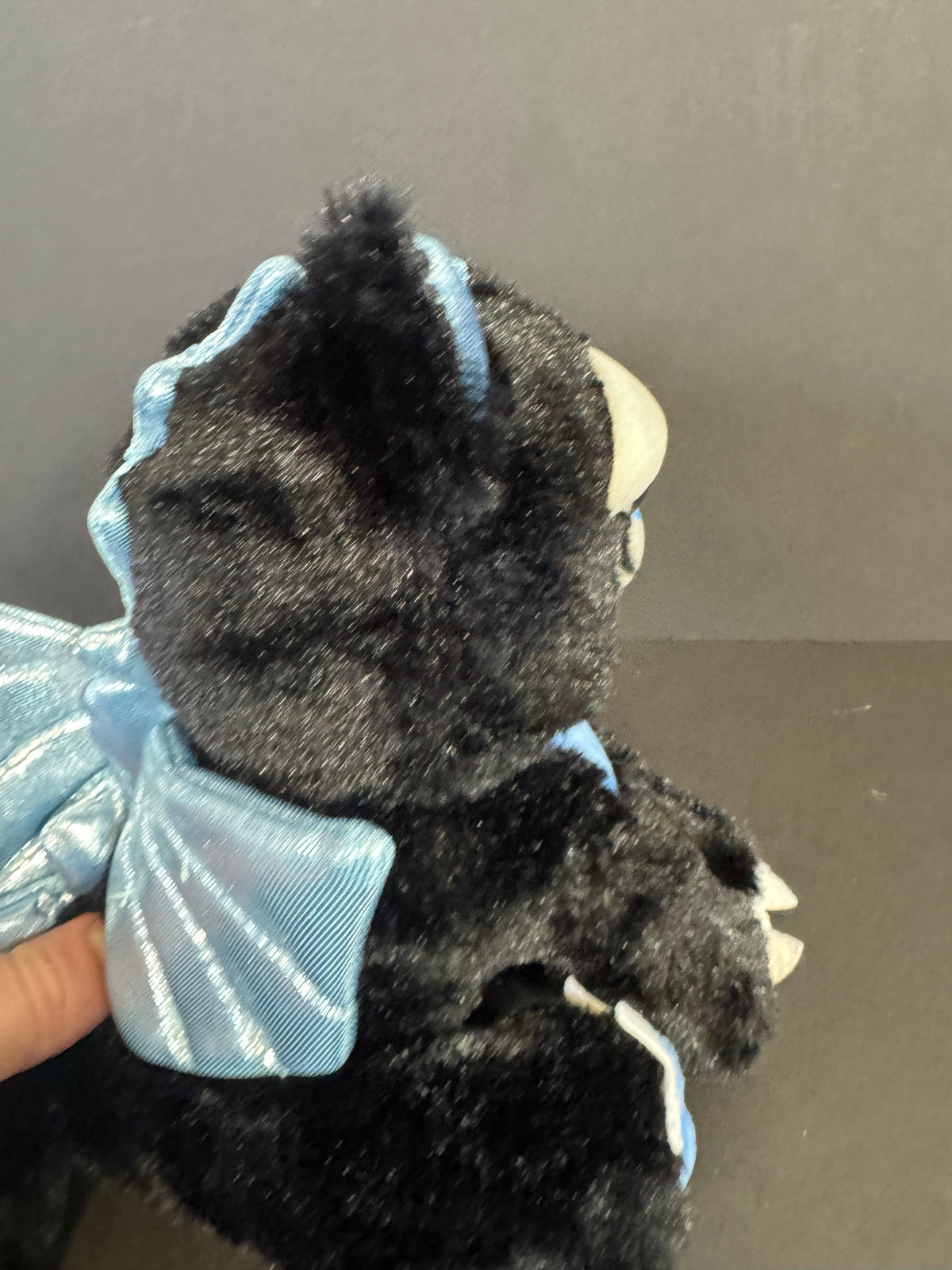 275 - Rare Francisco Flamefart Feisty Pets Plush 9" Black Dragon Blue  Game Stop