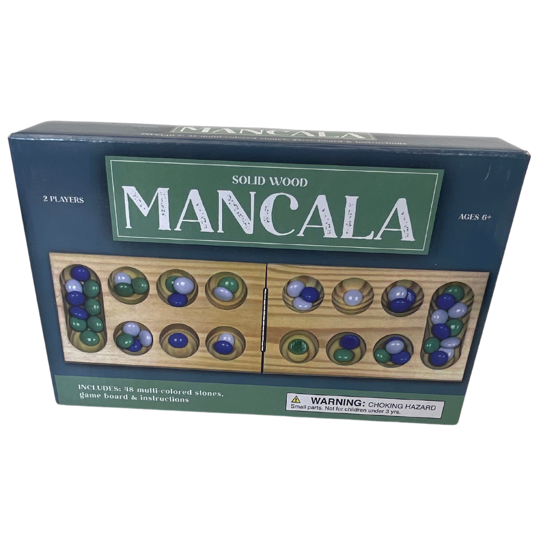 Four in a Row & Mancala Solid Wood Strategy Game Set