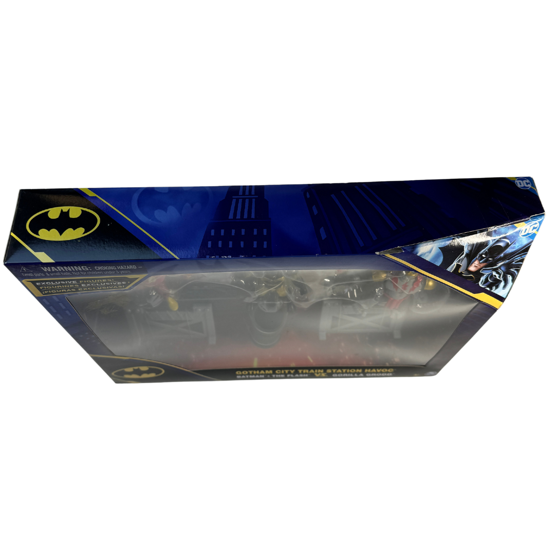 Batman Gotham City Train Station Set with Batman & Flash vs. Gorilla Grodd - Collectible Edition