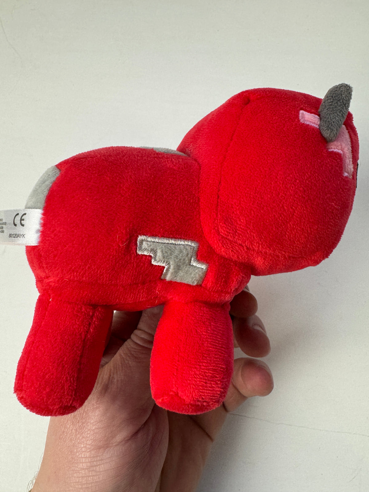 442 - Minecraft Mojang Jinx 2017 Red Bull Plush Stuffed Animal Toy