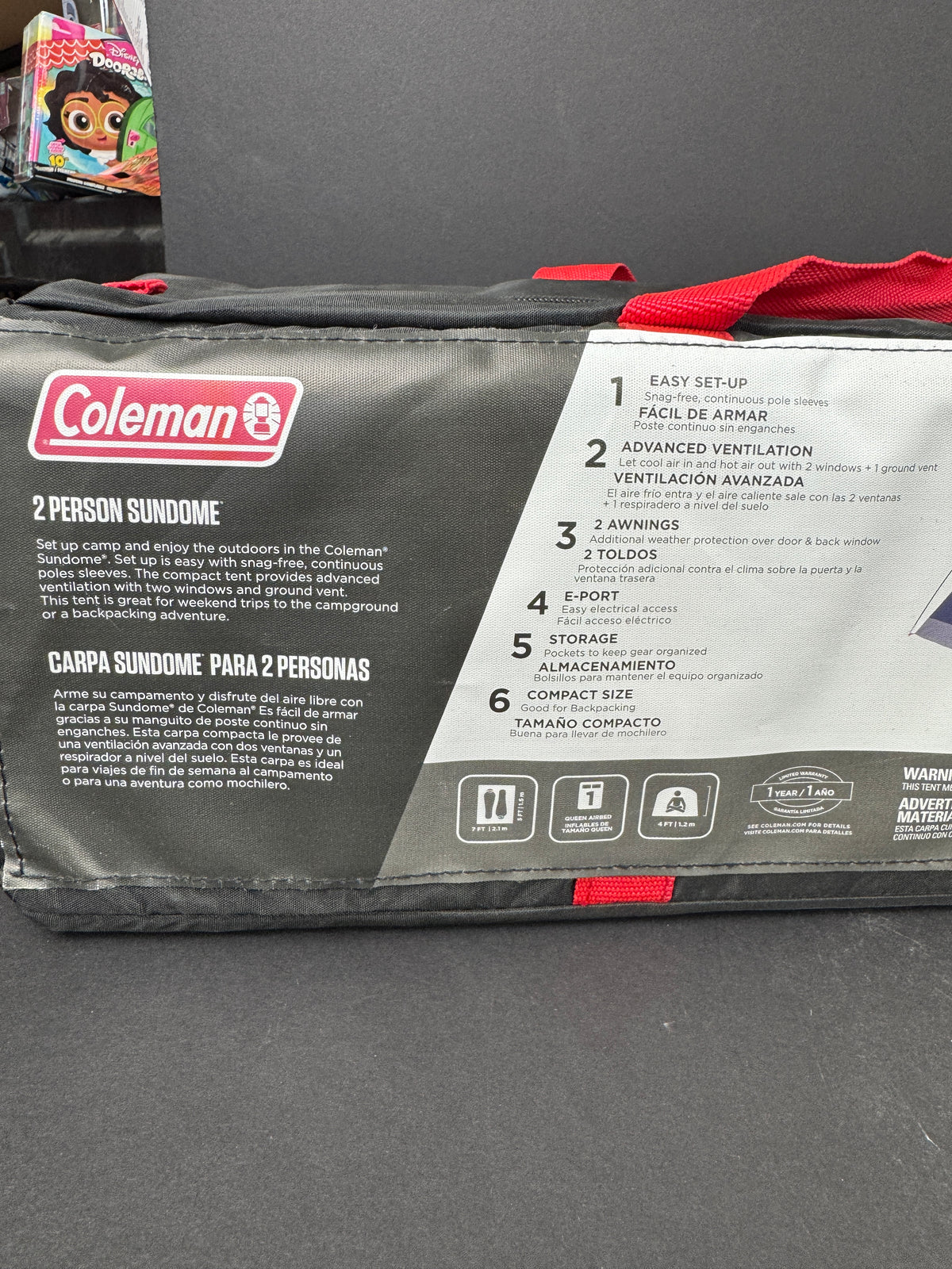 COLEMAN 2-PERSON SUNDOME DOME CAMPING TENT NAVY NEW