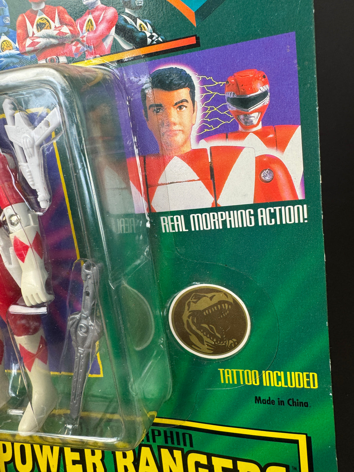 Vintage Bandai Auto Mighty Morphin Power Rangers Jason Red  Figure 1994