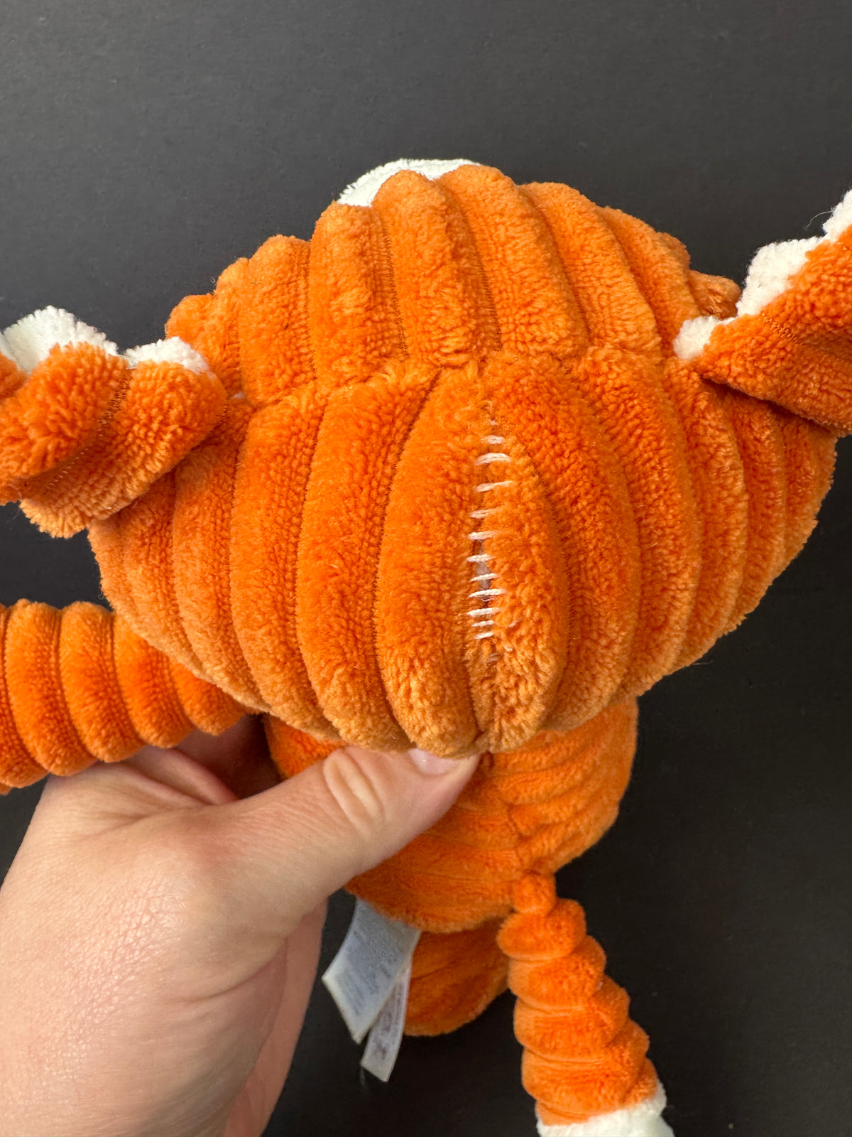 557 - Carter's Orange Fox Textured Corduroy Ribbed Plush