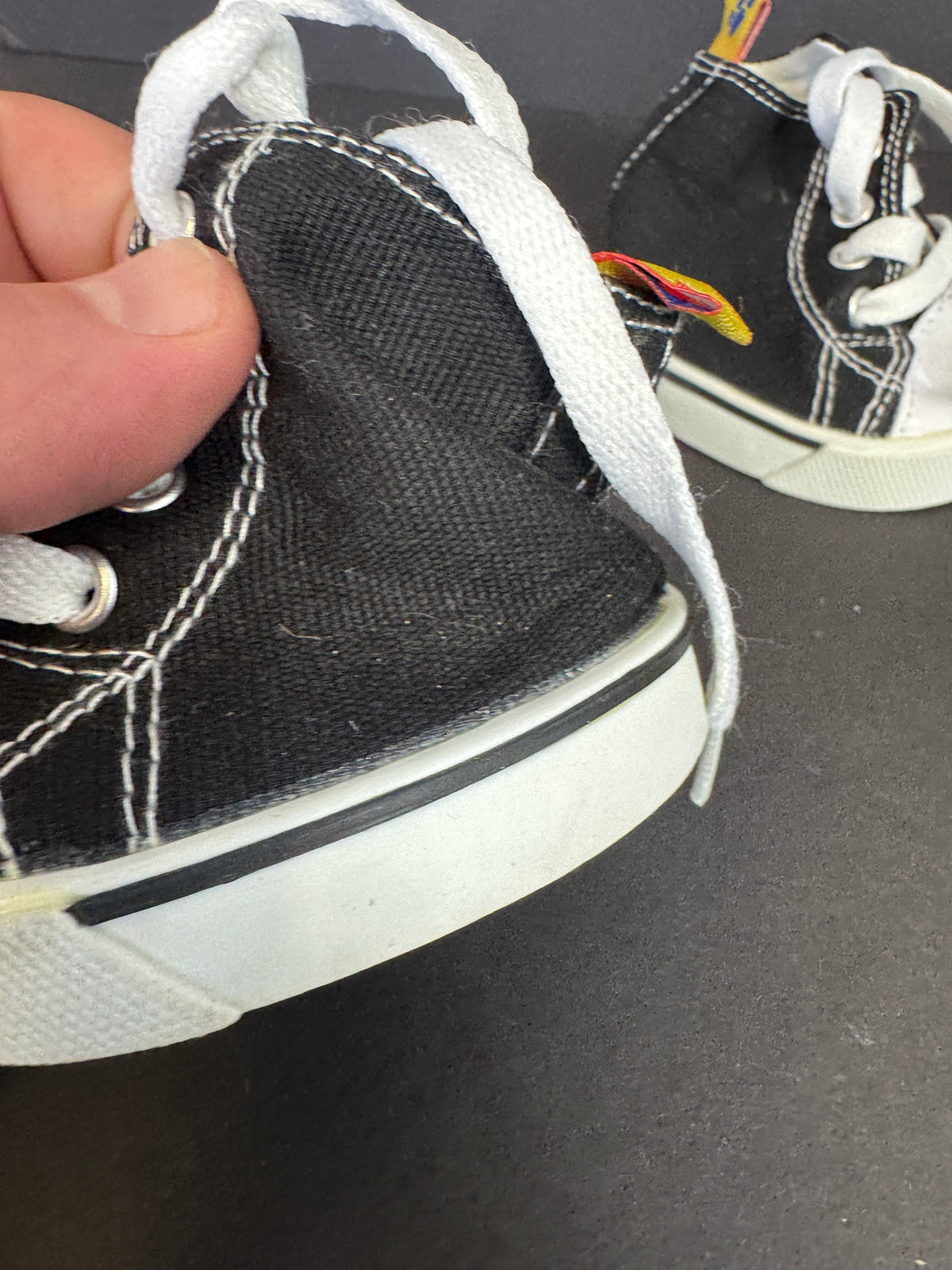 407 - Build A Bear Black & White High Tops Sneakers Shoes