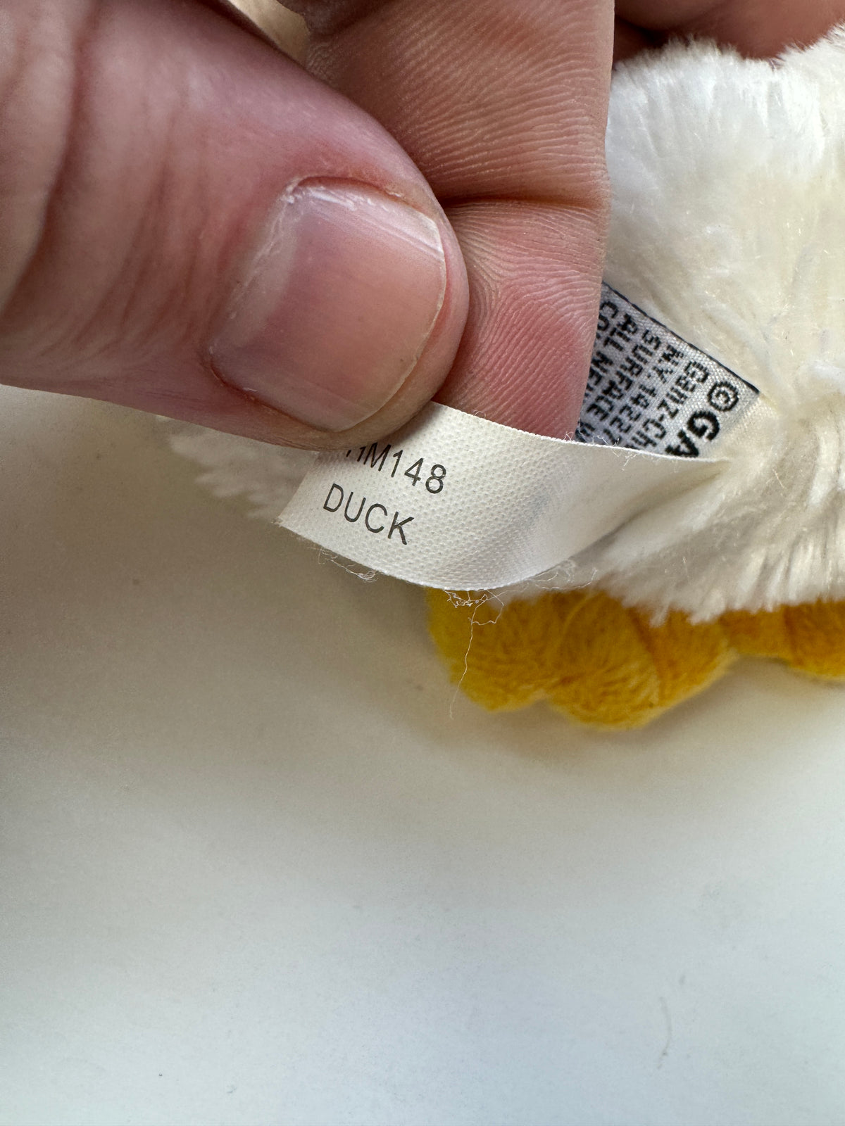 332 - Ganz Webkinz Duck White 9” Plush Yellow Feet Yellow Beak HM148 NO CODE