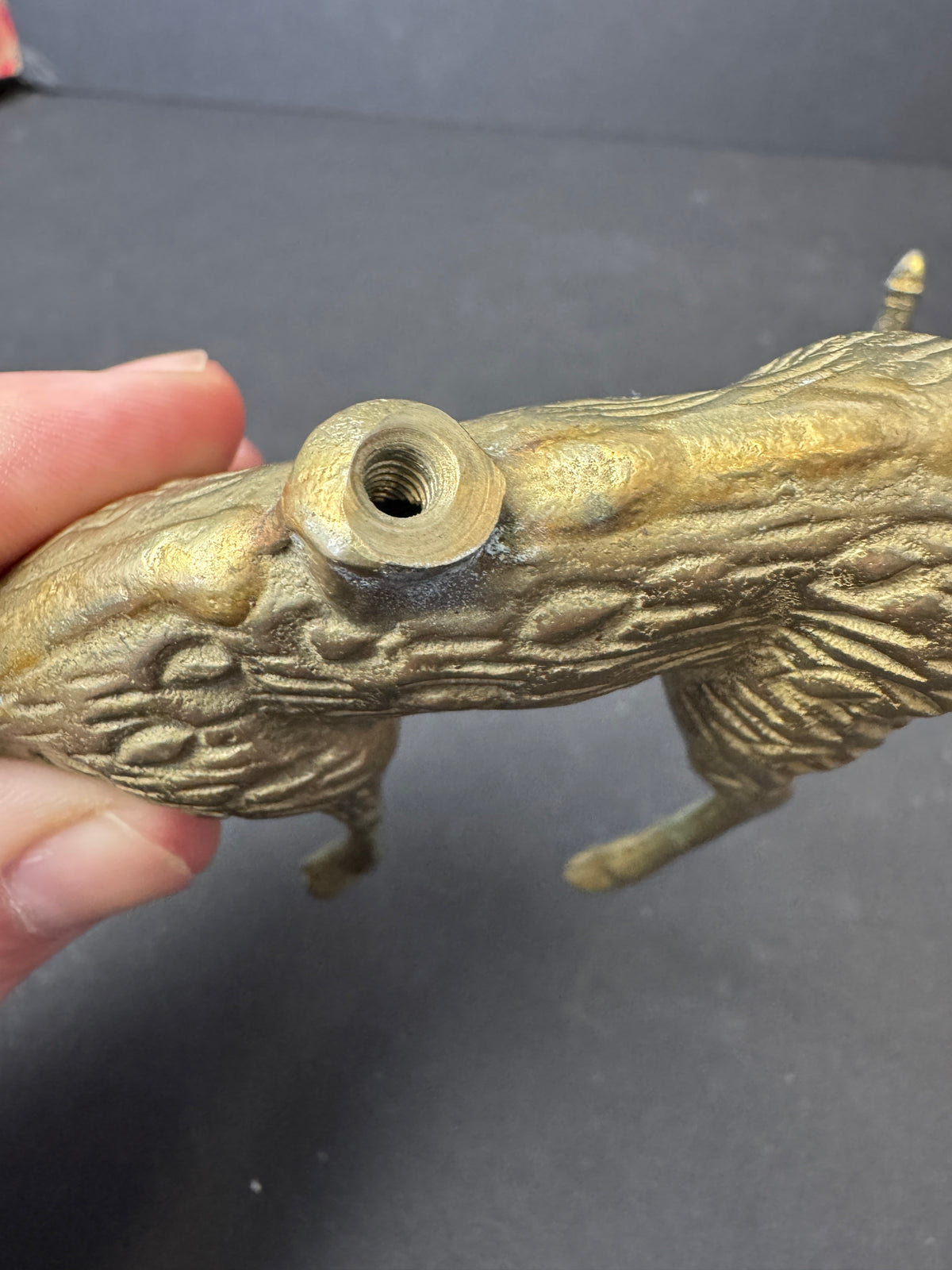 501 - bundle - Vintage Brass looking Doe Figure, Eiffel Tower Souvenir