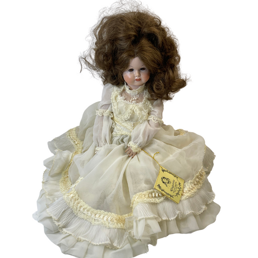 Porcelain Doll White Victorian Dress