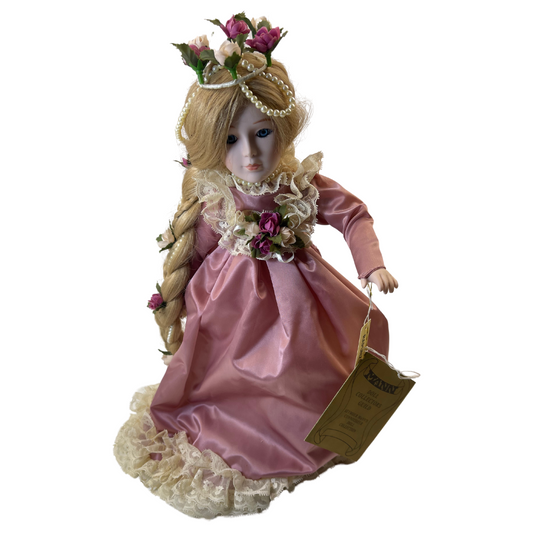 "Rapunzel" Porcelain Doll by Mann, 17"