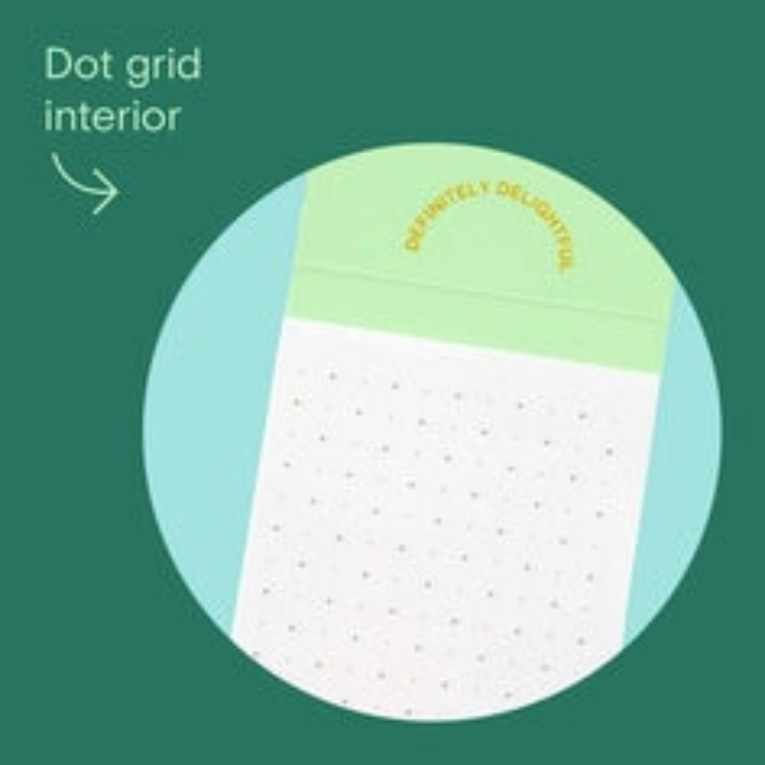Noted by Post-it Green with Dot Grid Reporter Pad, Sticky Notes